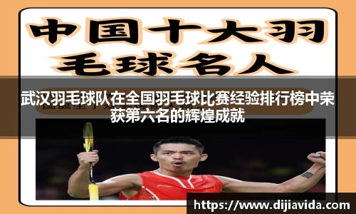 武汉羽毛球队在全国羽毛球比赛经验排行榜中荣获第六名的辉煌成就